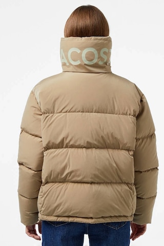 Lacoste Down Fill Jacket Kaztüyü Dolgu Dik Yaka Açık Kahverengi Kadın Mont Kahverengi