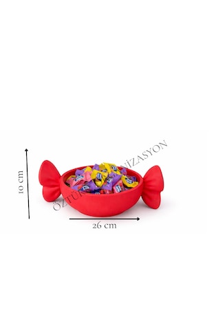 Şeker Tasarımlı Dekoratif Kase Atıştırmalık Ve Şekerlik -bayrama Özel Tasarım 24 Cm