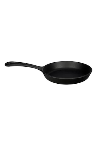 16 Cm Dökme Demir Mini Yuvarlak Saplı Tava 001 Siyah