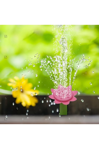 Maiyame "9 Nozzle Güneş Enerjili Lotus Çeşme - Kuş Banyosu, Akvaryum Ve Bahçeler İçin"