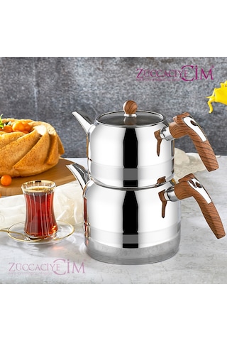 Kahramanlar Yağmur Ahşap Mini Boy Çaydanlık Ahşap