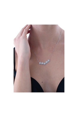 Nochediamond 0,84 Karat Baget Pırlanta Kolye-607