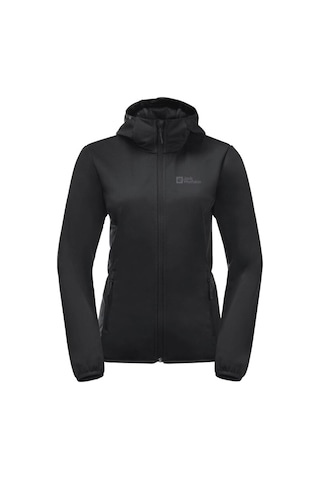 Jack Wolfskin Windhain Hoody W Kadın Ceket-siyah Siyah