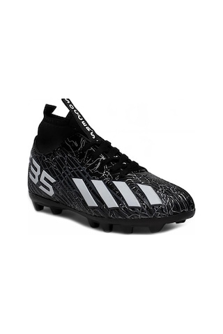 Celira Bys Siyah Beyaz Erkek Futbol Krampon Ayakkabı Siyah - Beyaz