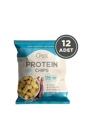 Clean Powders Protein Chips 50 Gr Tuz Sirke 12 Adet Tuz - Sirke
