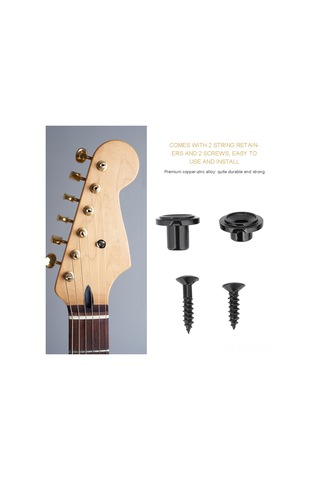 Hfambition Elektro Gitar Teli Tutucu 5mm Ve 7.8mm Bakır Çinko Alaşımlı, Dayanıklı, Kolay Kurulum Siyah