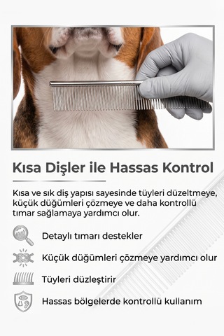 Artero Ginger Kısa Dişli Köpek Tarağı 18cm