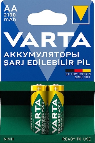 NI-MH 1.2V 2100 MAH HR6 AA ŞARJLI 2Lİ KALEM PİL VARTA