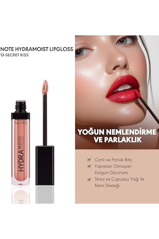 Hydramoist Lipgloss 13 Secret Kiss Nemlendirici Dudak Parlatıcısı, Işıltılı 0