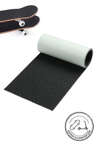 Gang Skateboards Düz Siyah Kaykay Zımparası