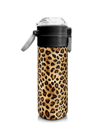 Coral High 500 Ml Kahverengi Leopar Desenli - Kız Çocuk Paslanmaz Çelik Okul Termosu/suluk/matara Çok Renkli