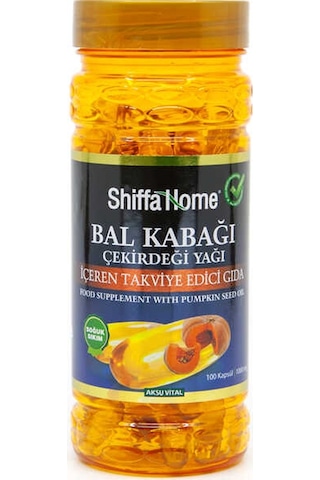 Aksuvital Shiffa Home Kabak Çekirdeği Yağı Softjel 1000 X 100