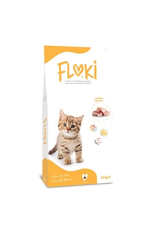 Floki Tavuklu Yavru Kedi Maması 15 KG