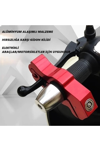 Dailytech Motosiklet Scooter Fren Kilidi Alüminyum Anahtarlı Güvenlik Kilidi Gidon