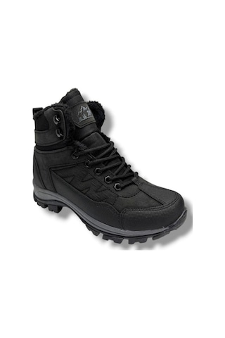 Cakgo 980-26 Deri İçi Kürklü Astar Anatomik Outdoor Erkek Çcouk Bot 36-39 Siyah