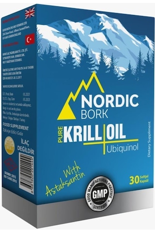 Bork Pure Krill Oil Q10 Yüksek Emilimli Omega-3 Epa/dha & Koenzim Q10 30 Soft Gel Kapsül