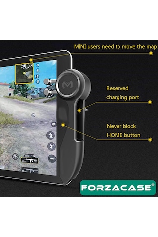 Forzacase Tablet İle Uyumlu 6 Parmak Tetik Pubg Mobile Joystic Oyun Kolu Tetik Düğmesi - Fc1121