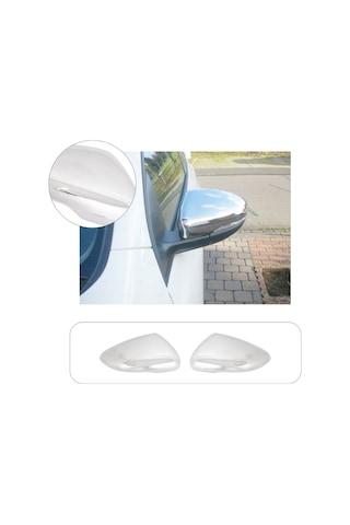 Volkswagen Golf 6 Uyumlu 2010-2013 Krom Ayna Kapağı 2 Parça Paslanmaz Çelik