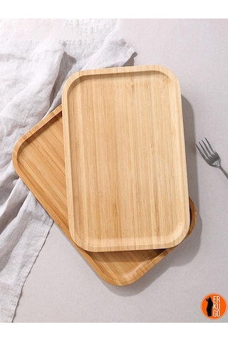 2 Adet Bambu Dikdörtgen Servis Tabağı, Sunum Seti 30x20 Cm 2 Adet Bambu Dikdörtgen Servis Tabağı, Sunum Seti 30x20 Cm