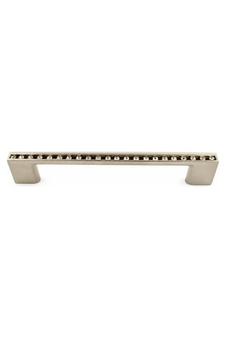 Sıralı Taşlı Lama Kulp 96mm İnoks - 2 Adet Gri