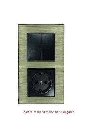 Asfir Schneider Asfora Serisi Alüminyum Bronz Dikey İkili Çerçeve Alg112-71 Modeli