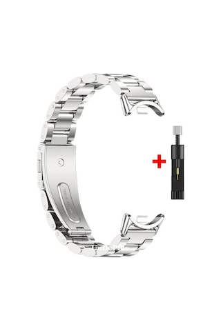 Xiaomi Mi Band 8 / Band 9 Kordon Klipsli Metal Kordon 04 +kısaltma Aparatı