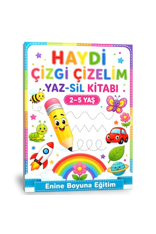 Haydi Çizgi Çizelim Yaz-sil Kitabı