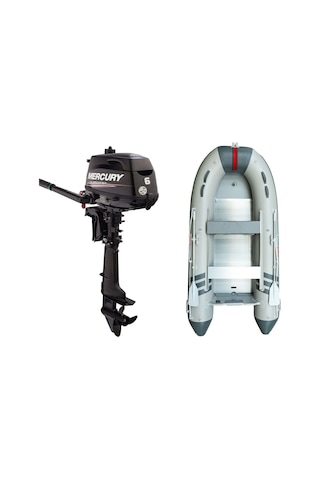 Marinport 3.00 Alüminyum Taban Şişme Bot + Mercury 6 Hp Deniz Motoru