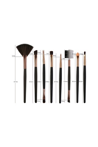 Hfambition 25'li Tam Makyaj Fırça Seti: Göz Farı, Kaş Ve Pudra Fırçaları - Yumuşak Fiber, Taşınabilir, Siyah Kolu Kahve Kutu