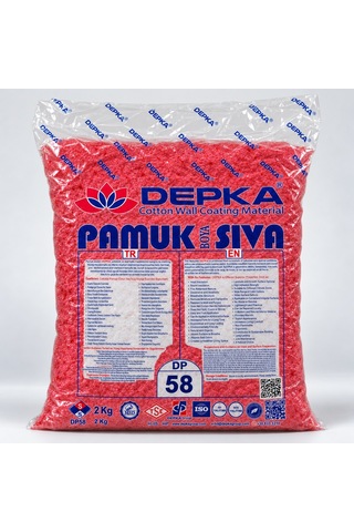 Depka Pamuk Sıva Dp58 2 Kg 7-8 M² İpek Sıva Alternatifi Isı Ve Ses Yalıtımlı Dekoratif Sıva
