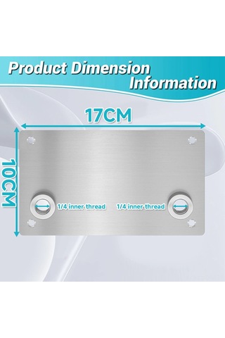 Aubyhe Stainless Steel Pressure Washer Foam Cannon Bracket - 1/4 Inch Quick Connect, 2-hole, Easy Installation, Tidy Storage