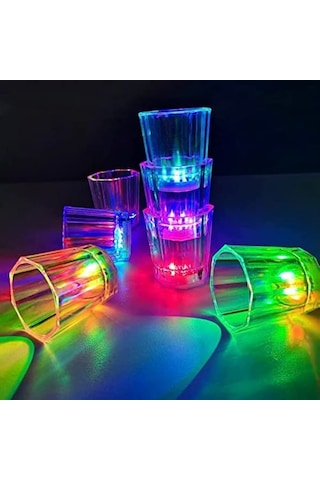 Periboia Renkli Led Parlayan Fiber Optik Glow Işıklı Bardak 1 Ade