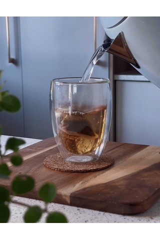 Mis Kitchen 6 Adet 300 Ml Cidarlı Borosilikat Çay Ve Kahve Bardak