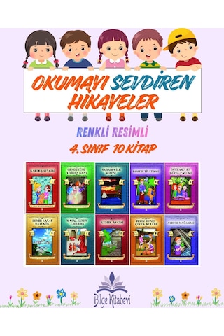4.sınıf Okumayı Sevdiren Renkli Resimli Hikayeler 8 - 10 Kitap