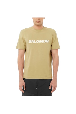 Salomon Salomon Salomon Logo Erkek Bej Tişört De5 Bej