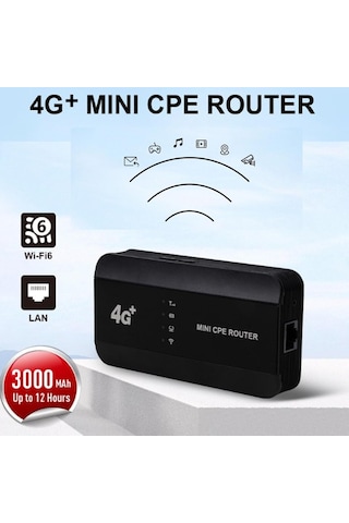4g Mini Cpe Router, Sim Kart Yuvası İle C Tipi Şarjlı, Gigabit Ethernet Yönlendirici Rj45 Portulu
