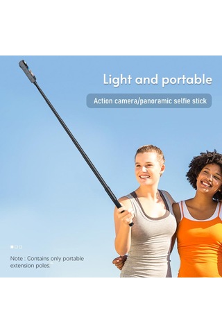 Vrıg Tp-13 53,5 İnç Selfie Çubuğu Alüminyum Alaşımlı 6 Bölümlü, 14 İnç Vida Ve Montaj Adaptörü