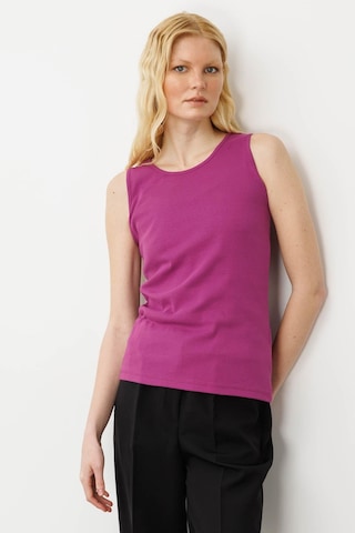 Kadın Sıfır Yaka Kaşkorse Pamuklu Askılı T-shirt Sıklamen pembe
