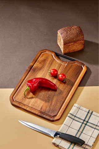 Cooker Lüx 35x25 Cm Akasya Ağacı Kesme Tahtası Kahverengi