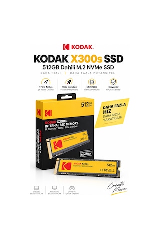 X300s 512gb M.2 Nvme Pcıe Gen3x4 2280 Ssd 2000 Mb/s Okuma 1000 Mb/s Yazma Hızlı Ssd