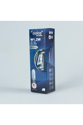 Delco U.s.a W1.2w Mini Dipsiz T5 Gösterge Ampulü 24 Volt 10 Adet