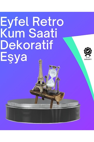 Klasik Tasarımlı Ahşap Kum Saati - Ev Ve Ofis İçin Masaüstü Aksesuarı