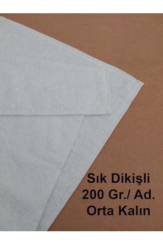 Berber Havlusu Saç Havlusu Yüz Havlusu Beyaz 50x90 Cm 3 Lü