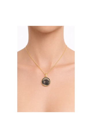 G&a Jewels -derin Sessizlik - 925 Ayar Oksitli Yaldız Altın Kaplama Gümüş Kolye Altın - Gümüş 40+5 Cm