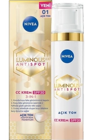 Nıvea Luminous630 Leke Karşıtı Cc Krem Spf30 Açık Ton 40ml X 2 Adet