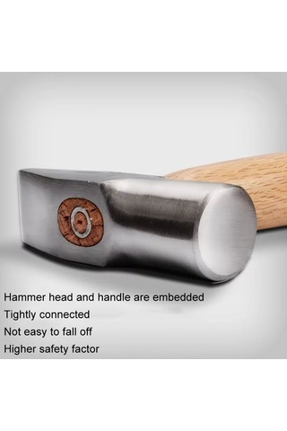 Pazly Orta Gümüşçü Çekiç, Küçük Yuvarlak Kafa, El Yapımı Ahşap Sap, Kısa Saplı, Dekorasyon Ve El Yapımı İçin