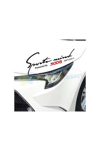 Peugeot 3008 Logo Sport Mind Kaput Far Oto Sticker Yapıştırma