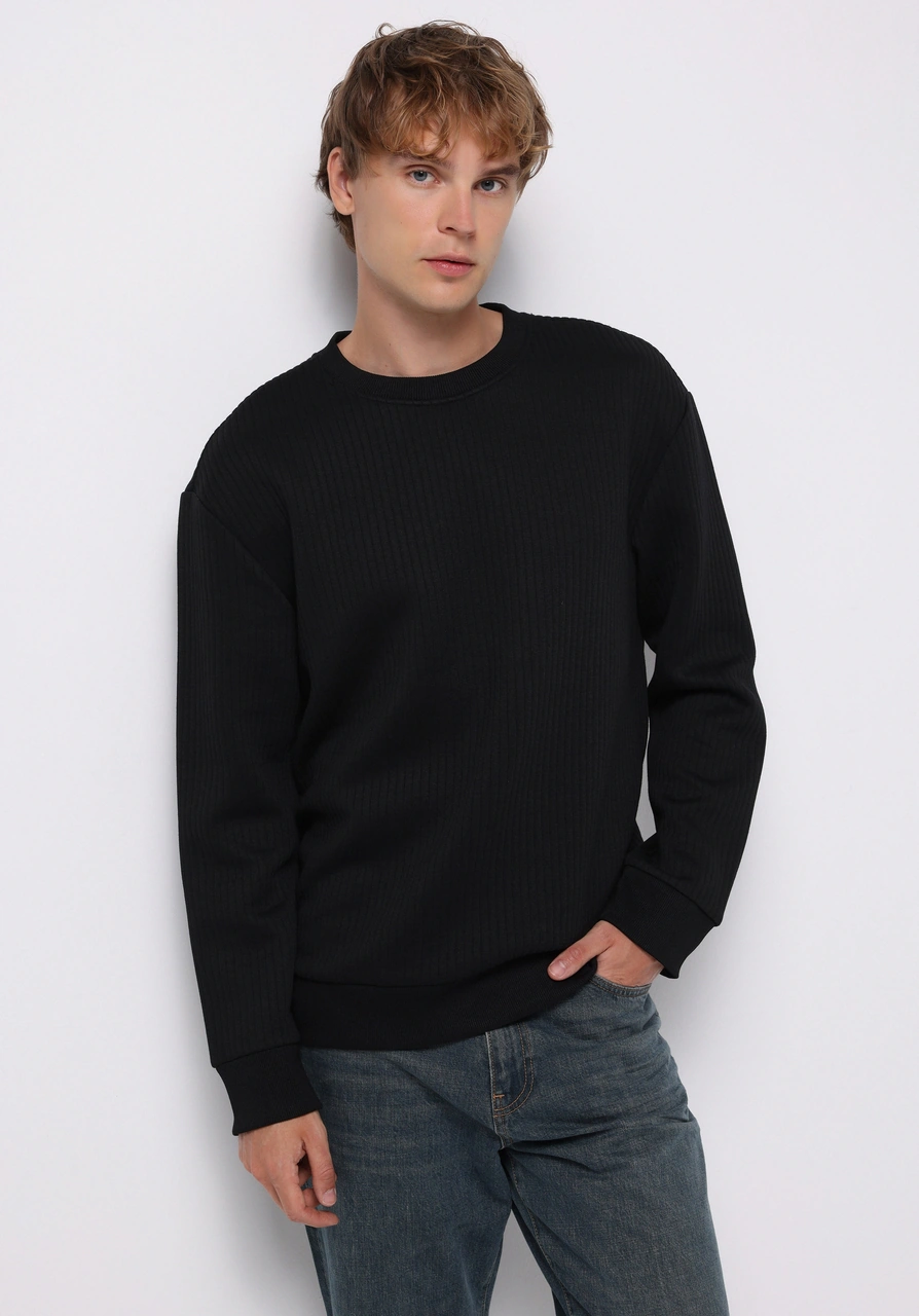 Colin's Colins Comfort Fit Erkek Siyah Sweatshirt Cl1077179 Q1.v2 Blk Siyah