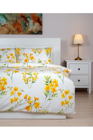 Cotton Collection Tek Kişilik Nevresim Seti Daisy Renkli