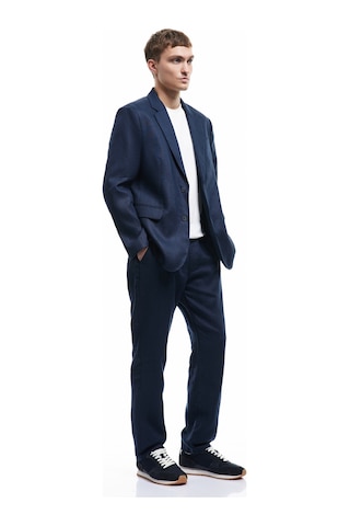 Koton Düğmeli Kapaklı Cep Detaylı Mono Yaka Keten Blazer Ceket Lacivert 5sam50019hw Lacivert